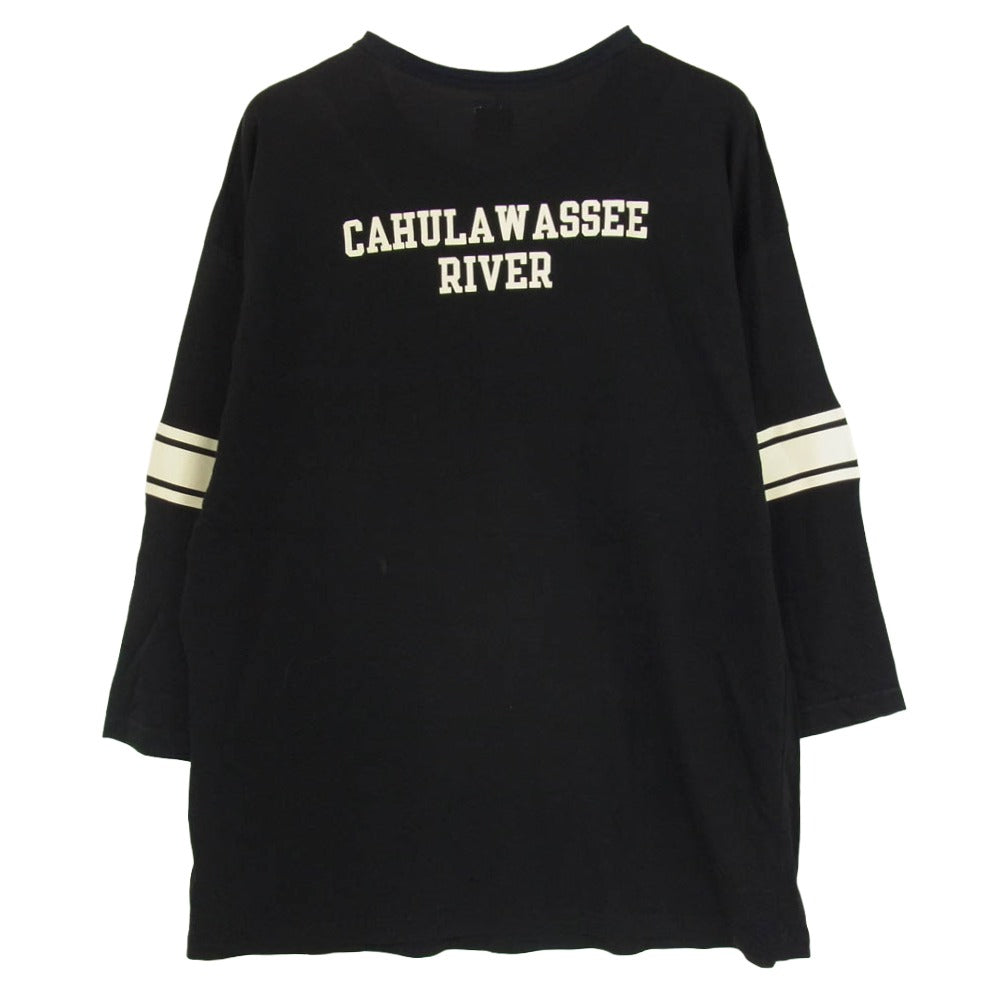TENDERLOIN テンダーロイン T-NFL 3/4 7分丈 フットボール カットソー ブラック系 XL【美品】【中古】