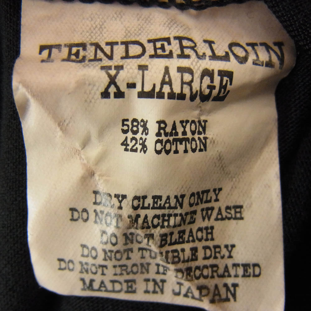 TENDERLOIN テンダーロイン T-NFL 3/4 7分丈 フットボール カットソー ブラック系 XL【美品】【中古】