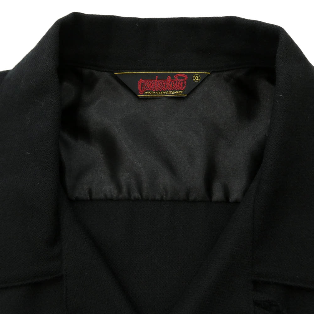 TENDERLOIN テンダーロイン T-WOOL SHT チェーンステッチ ウール 開襟 長袖シャツ ブラック系 XL【中古】