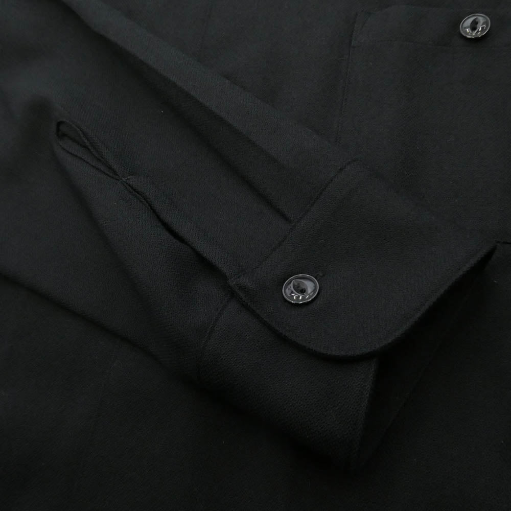 TENDERLOIN テンダーロイン T-WOOL SHT チェーンステッチ ウール 開襟 長袖シャツ ブラック系 XL【中古】
