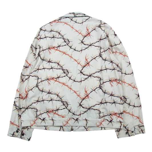 TENDERLOIN テンダーロイン 15SS T-DRIZZLER JKT BW 有刺鉄線 ジップアップ ドリズラージャケット オフホワイト系 XL【中古】
