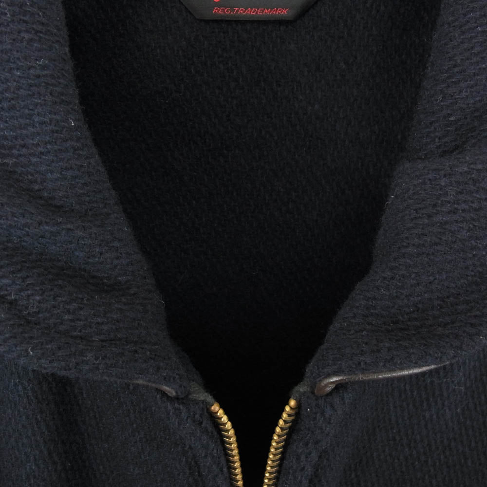 TENDERLOIN テンダーロイン 13AW T-WOOL WORK JKT レザー切替 ウール ワークジャケット ネイビー系 XL【中古】