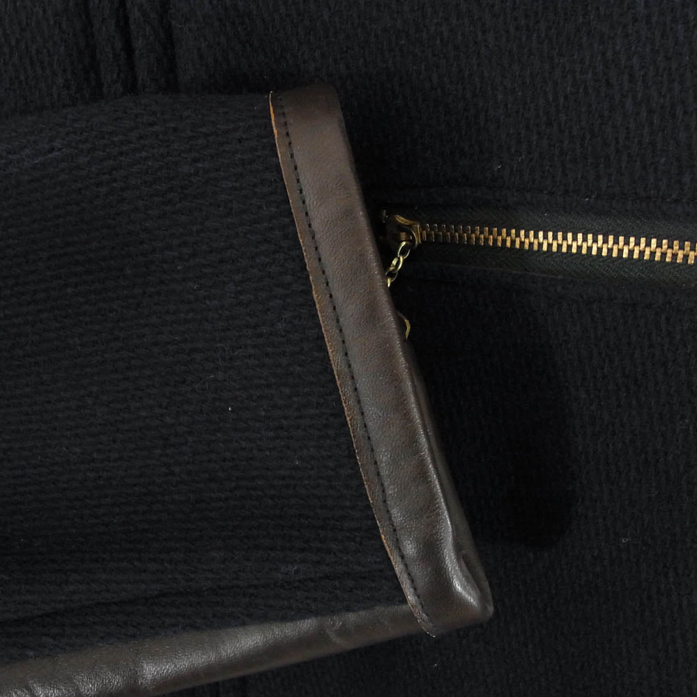 TENDERLOIN テンダーロイン 13AW T-WOOL WORK JKT レザー切替 ウール ワークジャケット ネイビー系 XL【中古】