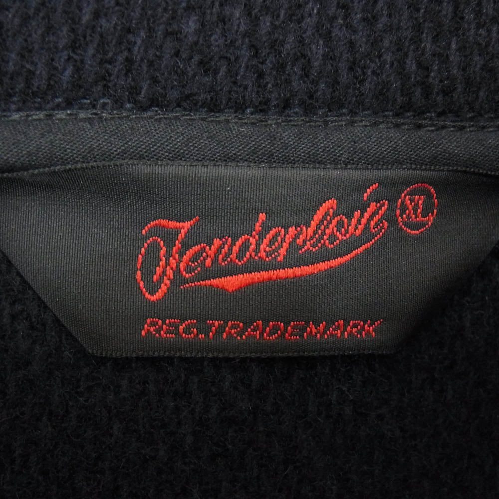 TENDERLOIN テンダーロイン 13AW T-WOOL WORK JKT レザー切替 ウール ワークジャケット ネイビー系 XL【中古】