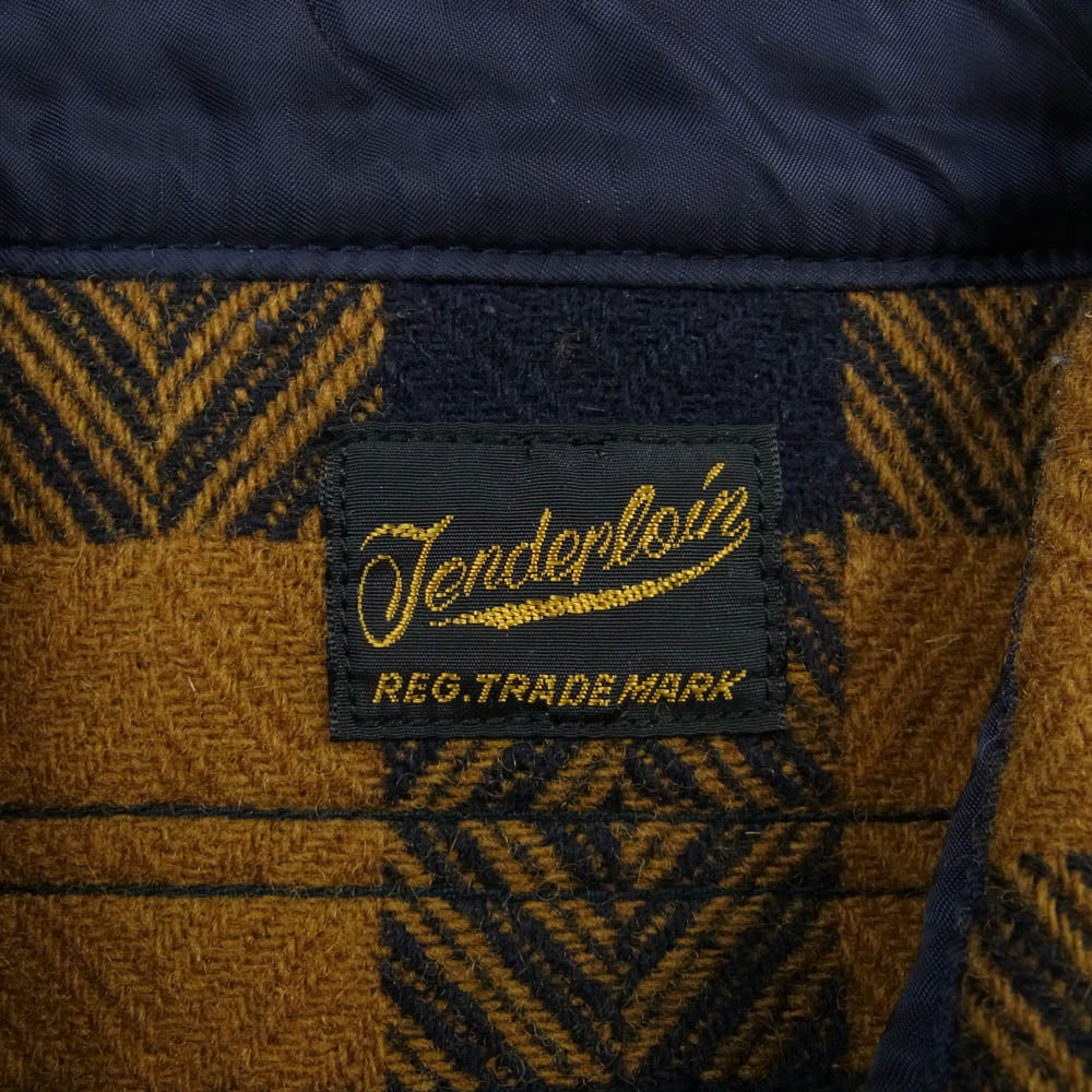 TENDERLOIN テンダーロイン 13AW T-BUFFALO CPO JKT バッファローチェック ウール CPO シャツ ジャケット イエロー系 ブラック系 L【中古】