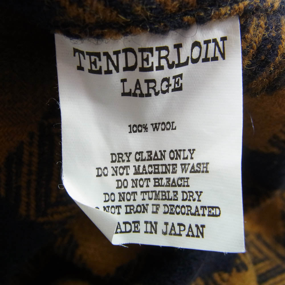 TENDERLOIN テンダーロイン 13AW T-BUFFALO CPO JKT バッファローチェック ウール CPO シャツ ジャケット イエロー系 ブラック系 L【中古】