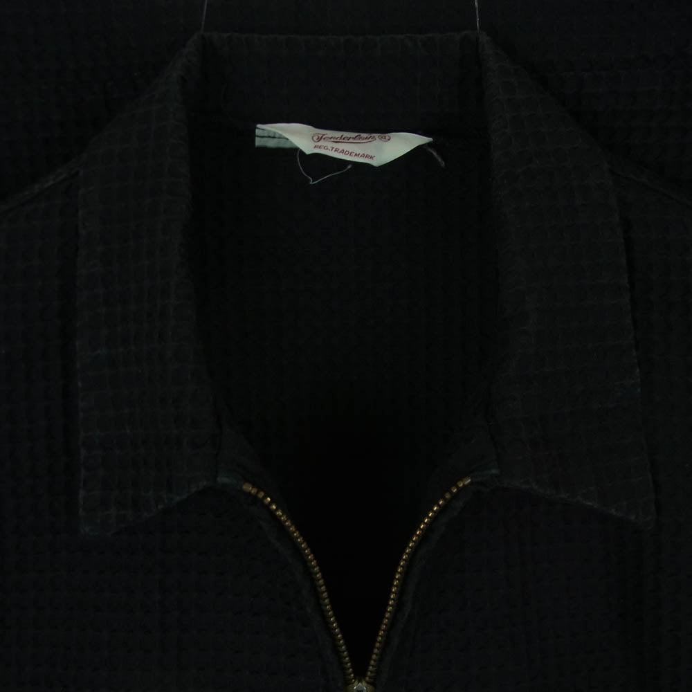 TENDERLOIN テンダーロイン 14SS T-WAFFLE JKT ZIP フラッグ刺繍 アーム ロゴワッペン ワッフル ジャケット ブラック系 XL【中古】