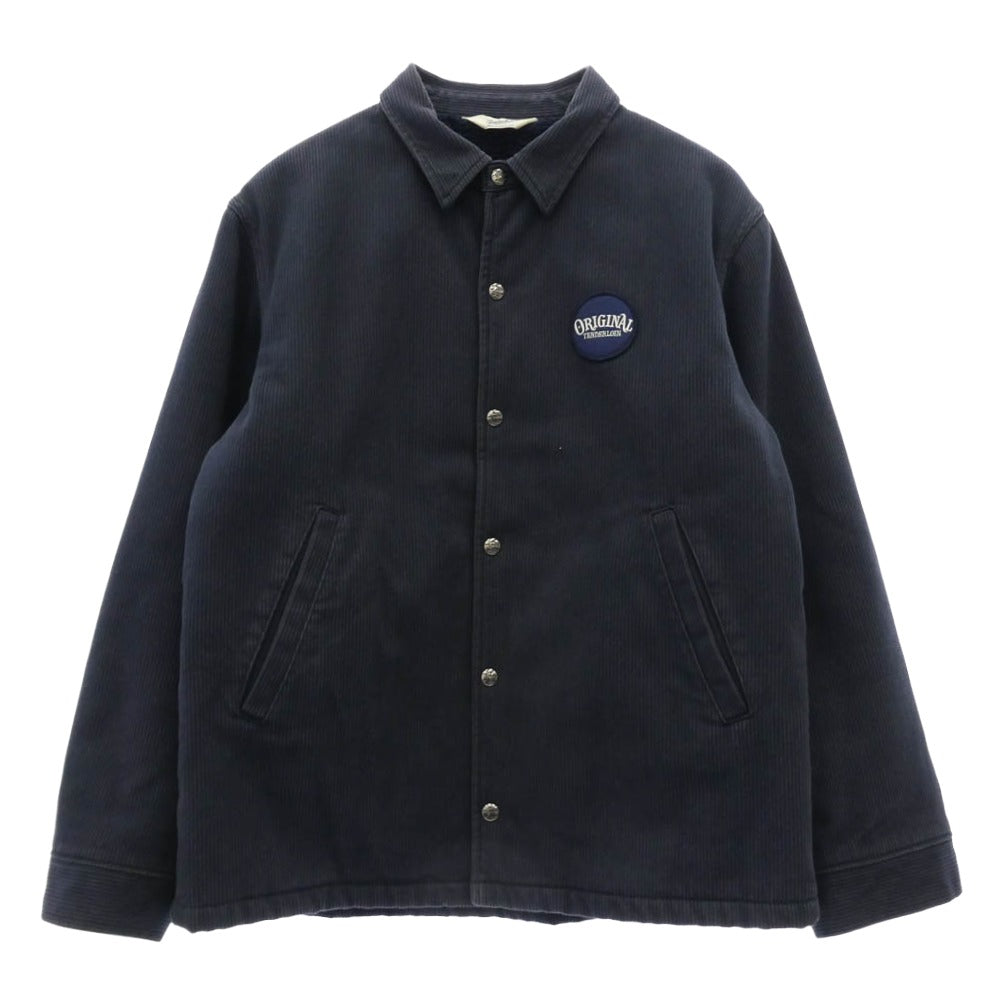 TENDERLOIN テンダーロイン 15AW T-COACH JKT PIQUE ロゴワッペン コーデュロイ ボア コーチジャケット ネイビー系 XL【中古】
