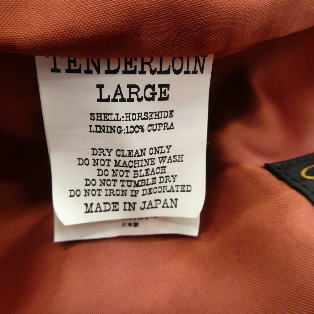 TENDERLOIN テンダーロイン T-LEATHER JKT H ホースハイド レザージャケット ブラウン系 L【中古】