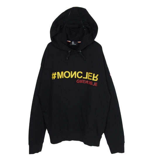MONCLER モンクレール H20978G00025 MAGLIA CON CAPPUCCIO グルノーブル プルオーバー フーディー ブラック系 L【中古】
