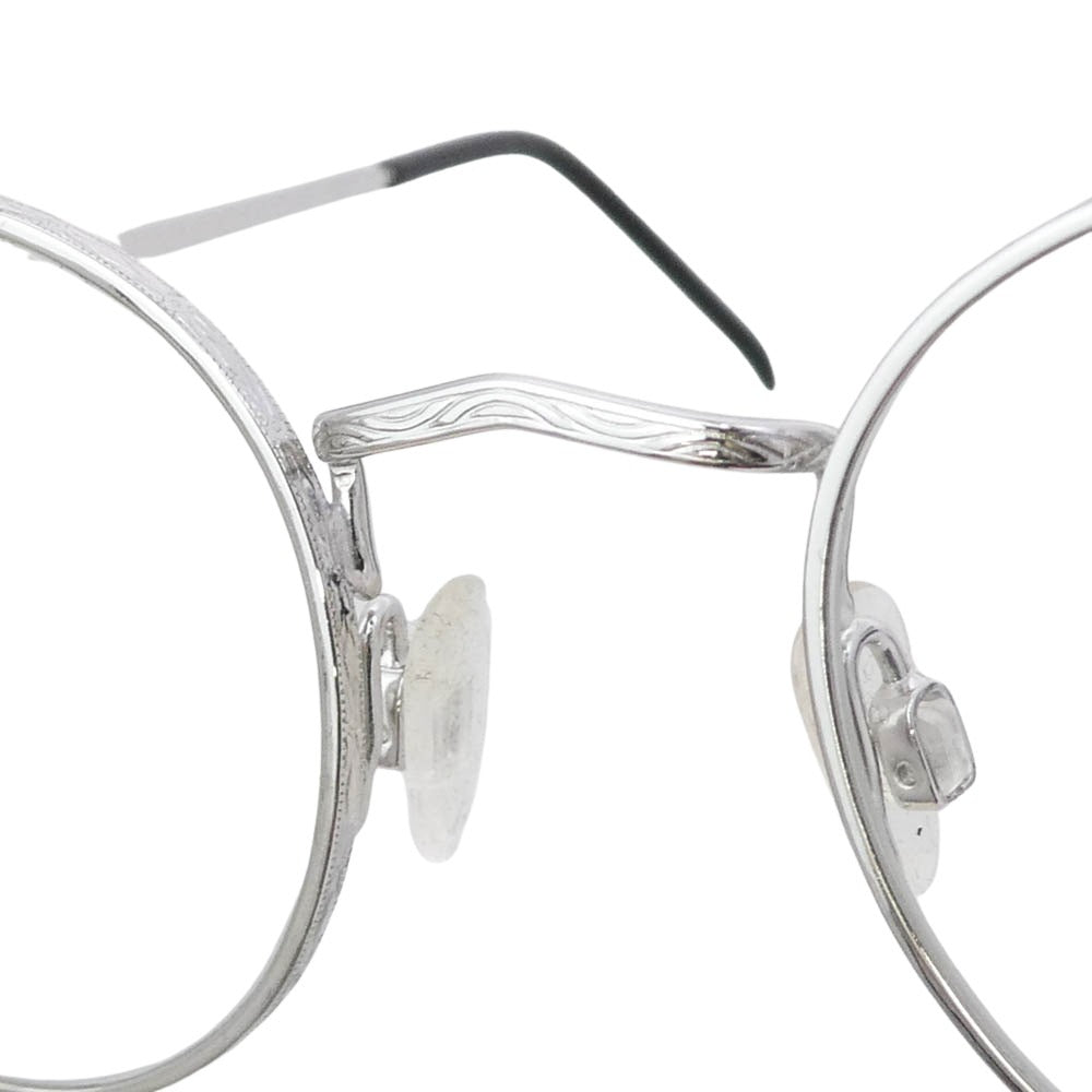 MOSCOT モスコット DOV 48-21-145 ラウンドメタルフレーム 眼鏡 メガネ アイウェア フレーム：シルバー系 48-21-145【美品】【中古】