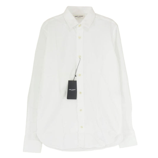 SAINT LAURENT サンローラン 347346 YM16Q プレーン 長袖 シャツ ホワイト系 37【極上美品】【中古】