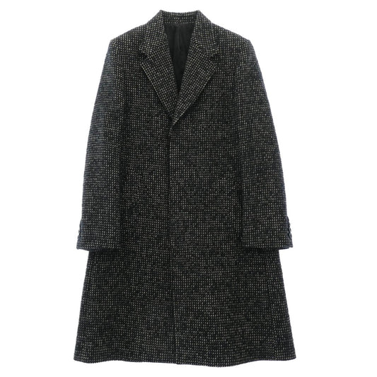 CELINE セリーヌ 2M149210F ウールツイード チェスターコート ブラック系 46【中古】