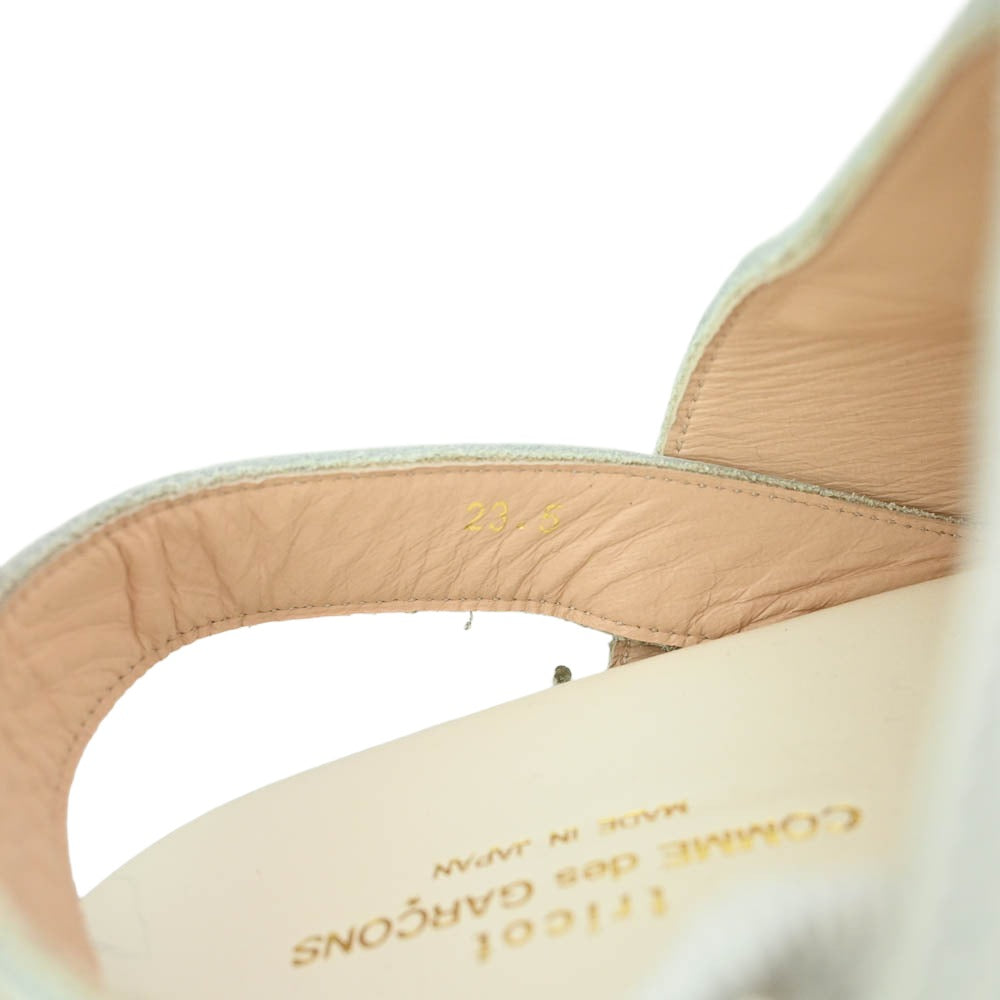 tricot COMME des GARCONS トリココムデギャルソン レザー ストラップ サンダル ホワイト ホワイト系 23.5cm【中古】