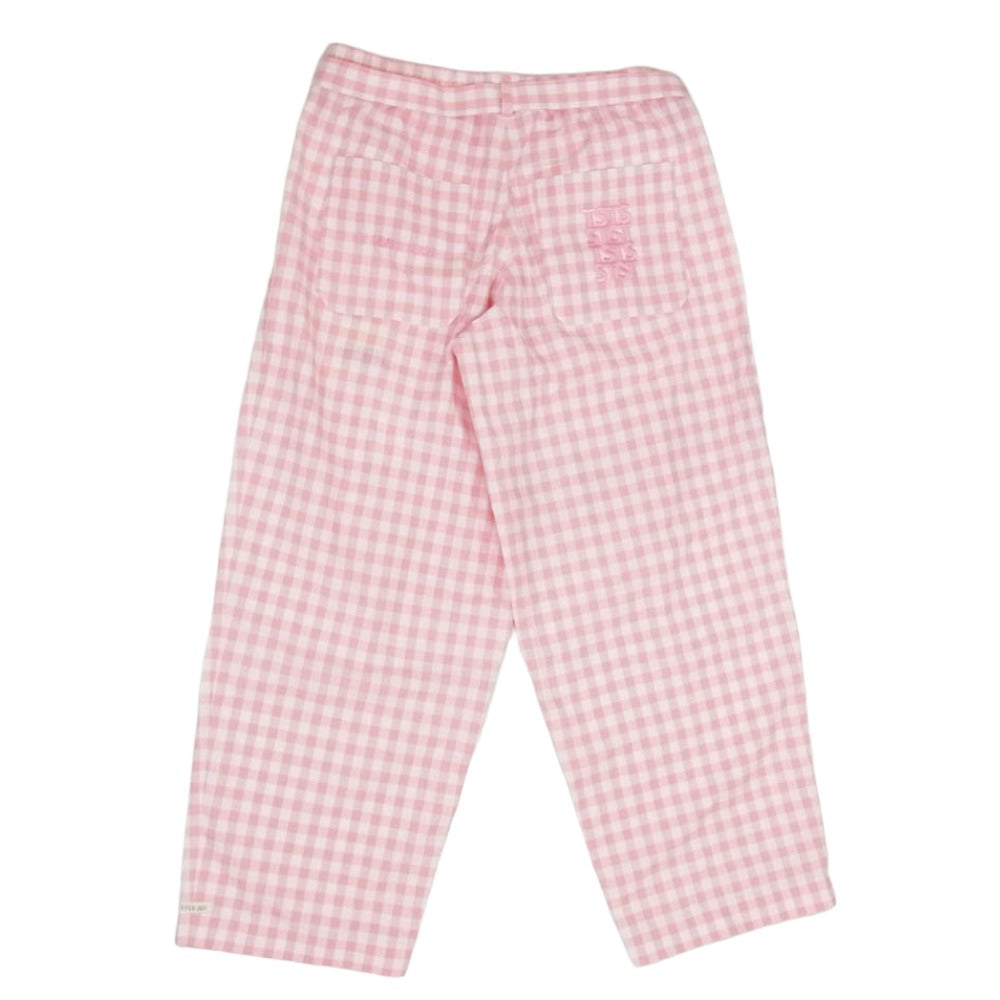 ティーエスティーエス 25SMS0302 5 COULEURS BELTED PANTS チェック ベルテッド パンツ ピンク系 M【美品】【中古】