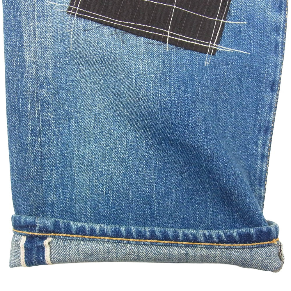 JUNYA WATANABE COMME des GARCONS MAN ジュンヤワタナベコムデギャルソンマン WK-P211 Levi's Andy Warhol リーバイス 綿 セルヴィッチ アンディ・ウォーホル パッチワーク デニム パンツ インディゴブルー系 L【中古】