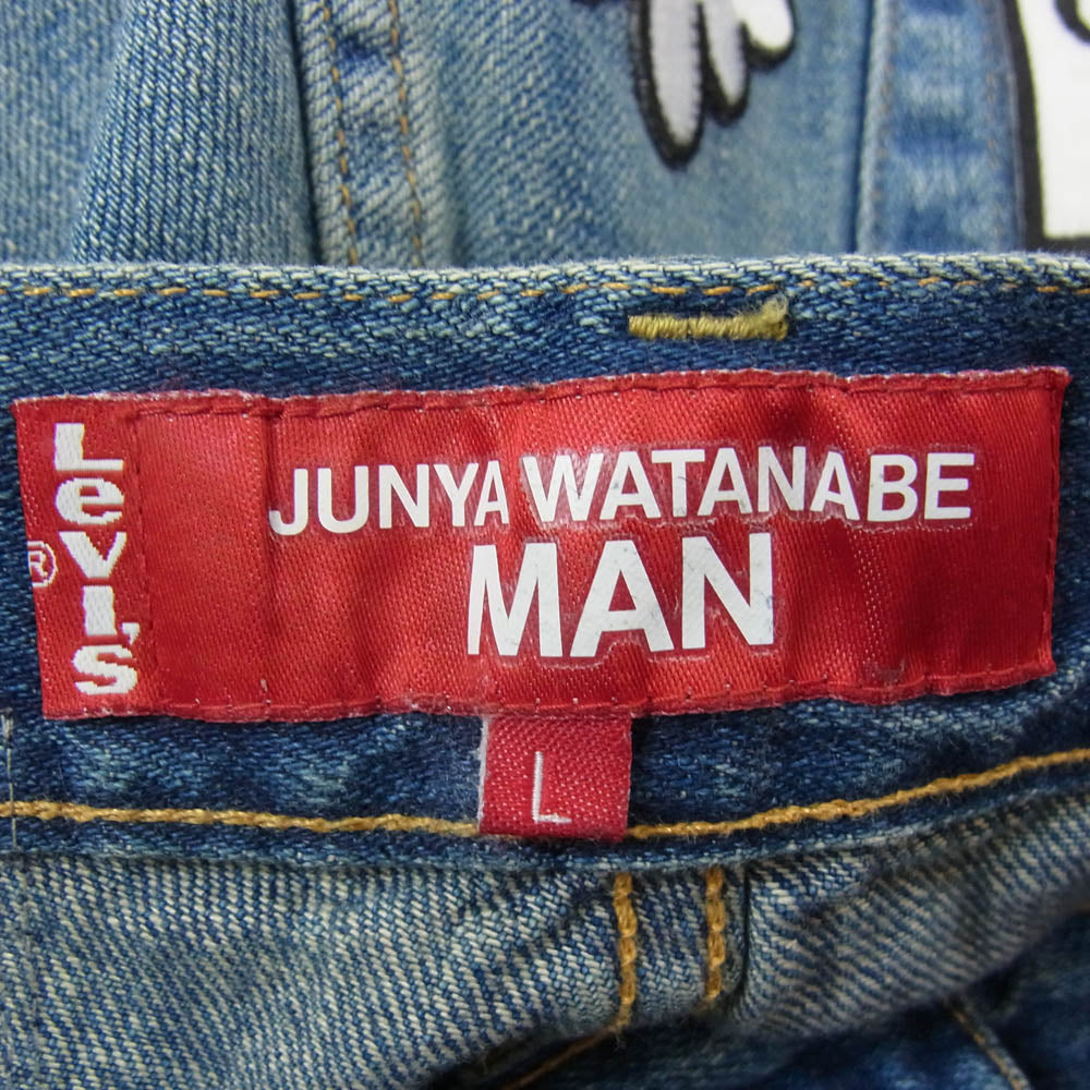 JUNYA WATANABE COMME des GARCONS MAN ジュンヤワタナベコムデギャルソンマン WK-P211 Levi's Andy Warhol リーバイス 綿 セルヴィッチ アンディ・ウォーホル パッチワーク デニム パンツ インディゴブルー系 L【中古】