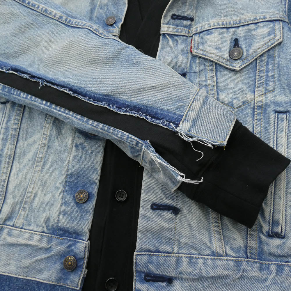 JUNYA WATANABE COMME des GARCONS MAN ジュンヤワタナベコムデギャルソンマン 25SS WO-J206 Levi's リーバイス Wネーム ドッキング デニムジャケット インディゴブルー系 ブラック系 S【中古】