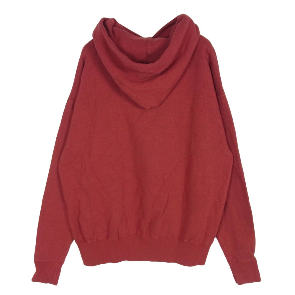 HUMAN MADE ヒューマンメイド 25AW HM30CS030 TSURIAMI HOODIE ツリアミフーディー フロントロゴ 染み込みプリント プルオーバー スウェットパーカー フーディ エンジ系 XL【中古】