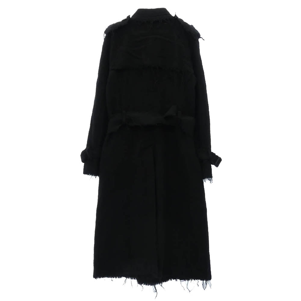 JUNYA WATANABE COMME des GARCONS MAN ジュンヤワタナベコムデギャルソンマン 04AW UN-C003 ジュンヤピンク AD2004 キャンバス裁ち切り トレンチコート ブラック系 S【中古】