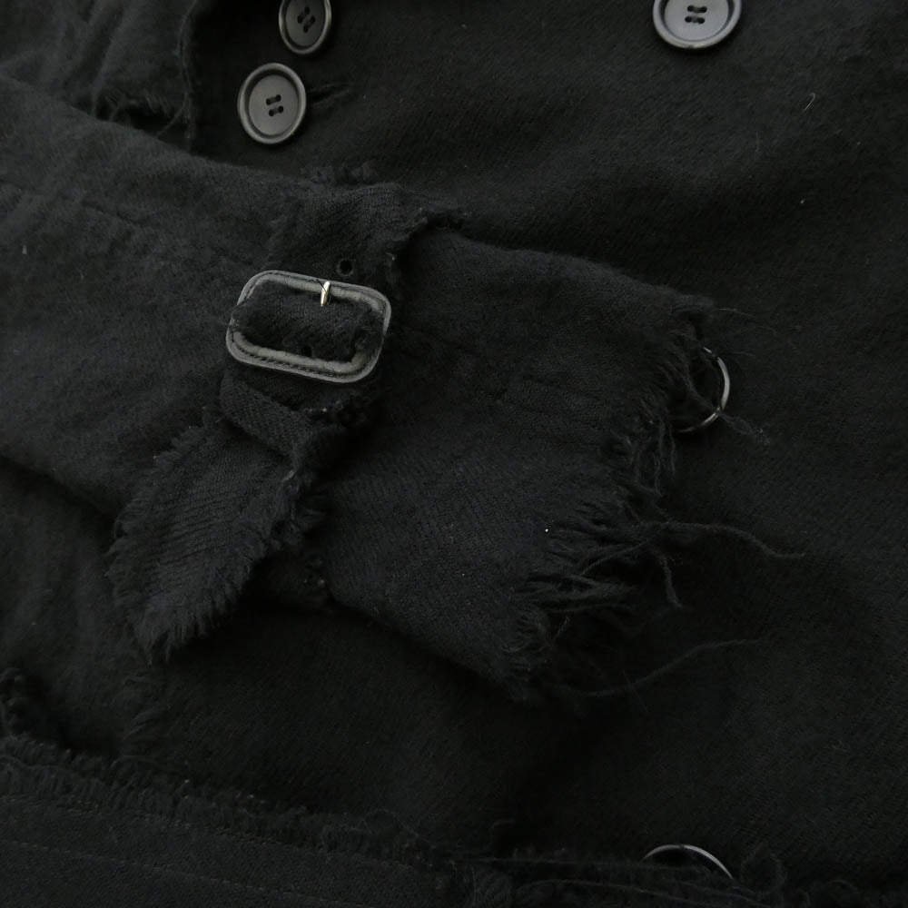 JUNYA WATANABE COMME des GARCONS MAN ジュンヤワタナベコムデギャルソンマン 04AW UN-C003 ジュンヤピンク AD2004 キャンバス裁ち切り トレンチコート ブラック系 S【中古】