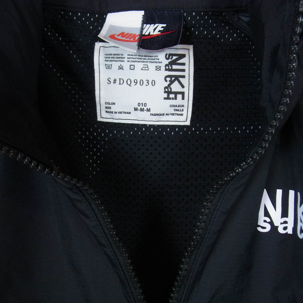 Sacai サカイ 22AW DQ9030-010 Men's Full Zip Parker メンズ フルジップ パーカー フーディー ブラック系 M【美品】【中古】