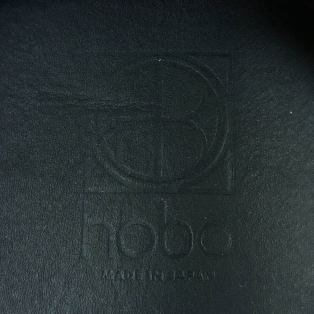 hobo ホーボー DRAWSTRING POUCH COW LEATHER カウレザー ドローストリング ポーチ 巾着 バッグ ブラック系【中古】