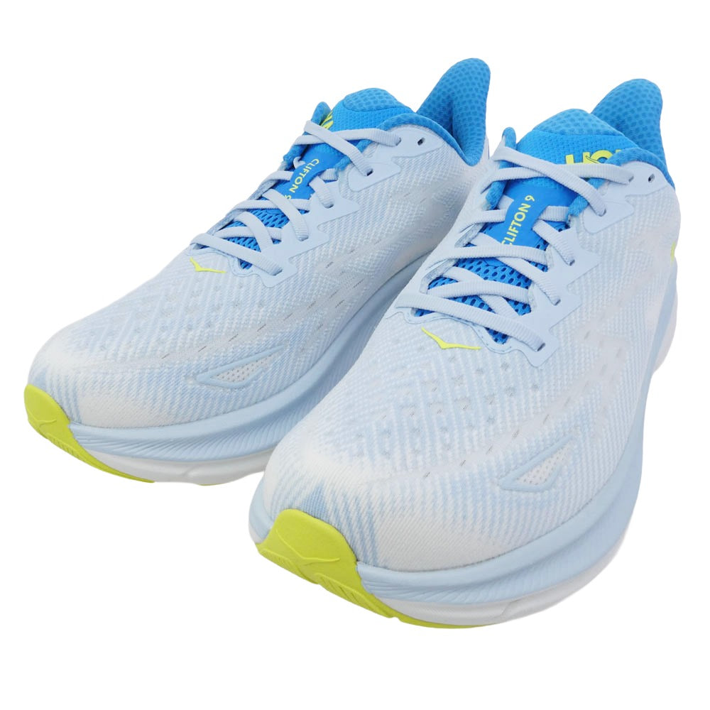 HOKA ONE ONE ホカ オネオネ 1132210 クリフトン 9 WD ランニングシューズ スニーカー ライトブルー系 28cm【美品】【中古】