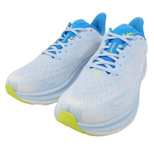 HOKA ONE ONE ホカ オネオネ 1132210 クリフトン 9 WD ランニングシューズ スニーカー ライトブルー系 28cm【美品】【中古】