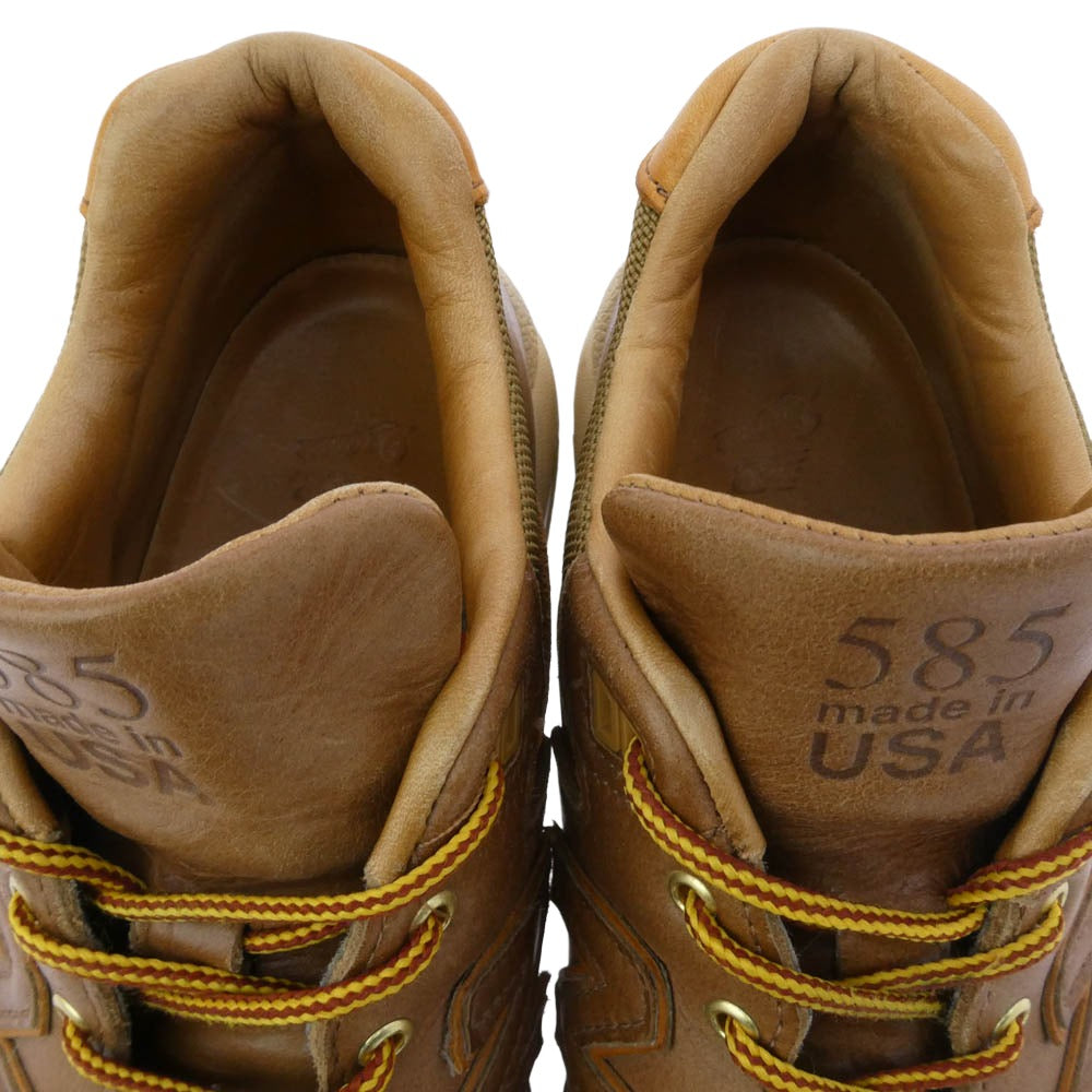 NEW BALANCE ニューバランス Danner ダナー M585DR X Danner AMERICAN PIONNER COLLECTION USA製 ダナー レザー ローカットスニーカー ブラウン系 27.5cm【中古】