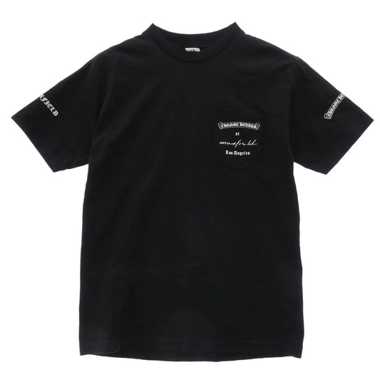 CHROME HEARTS クロムハーツ（原本無） Max Field マックスフィールド ヴァインダガー バックプリント ロゴプリント 半袖 Tシャツ ブラック系 M【中古】