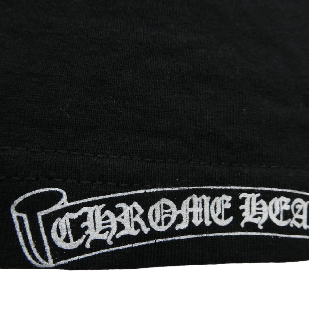 CHROME HEARTS クロムハーツ（原本無） Max Field マックスフィールド ヴァインダガー バックプリント ロゴプリント 半袖 Tシャツ ブラック系 M【中古】