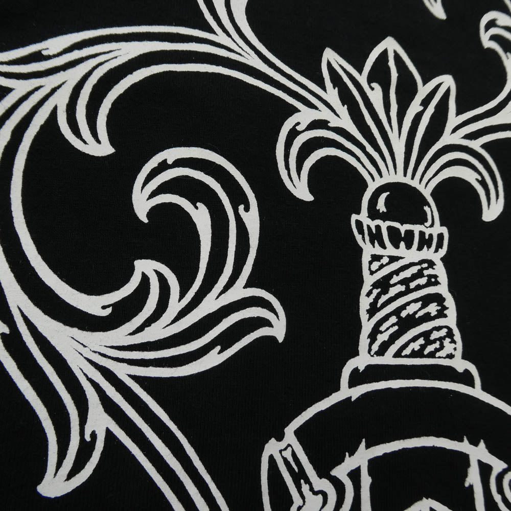 CHROME HEARTS クロムハーツ（原本無） Max Field マックスフィールド ヴァインダガー バックプリント ロゴプリント 半袖 Tシャツ ブラック系 M【中古】