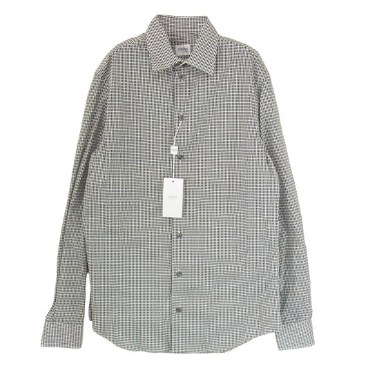ARMANI COLLEZIONI アルマーニコレッツォーニ チェック柄 長袖 シャツ ブラック系 XS【極上美品】【中古】