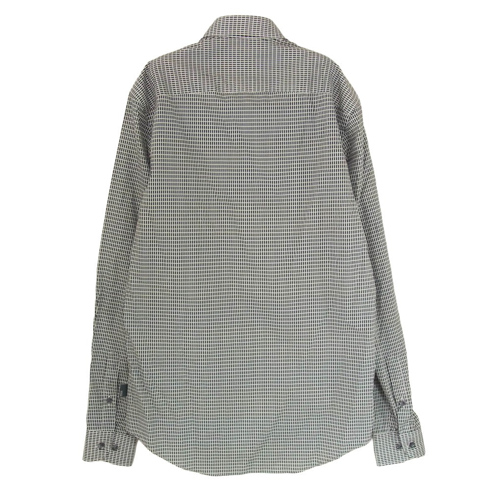 ARMANI COLLEZIONI アルマーニコレッツォーニ チェック柄 長袖 シャツ ブラック系 XS【極上美品】【中古】
