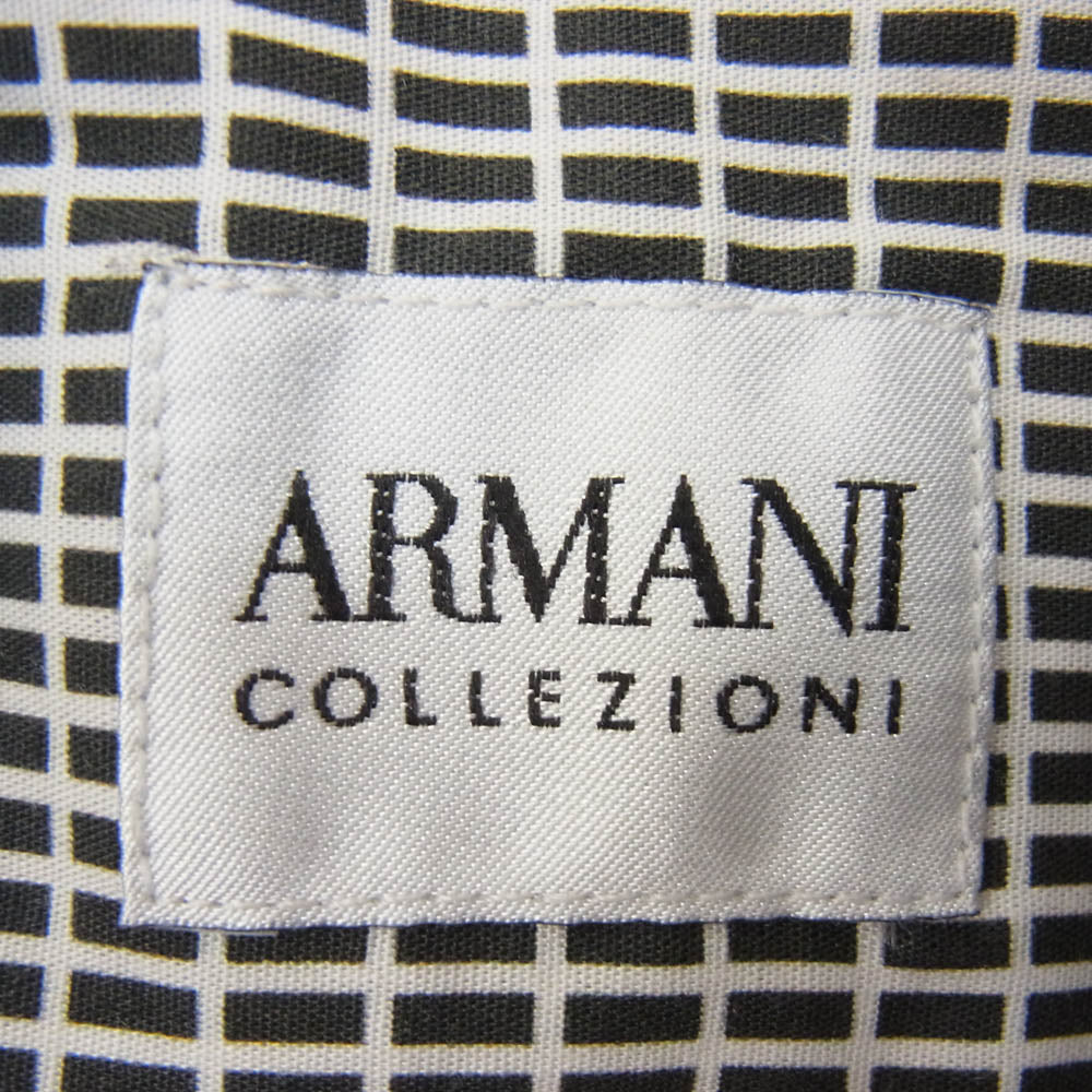 ARMANI COLLEZIONI アルマーニコレッツォーニ チェック柄 長袖 シャツ ブラック系 XS【極上美品】【中古】