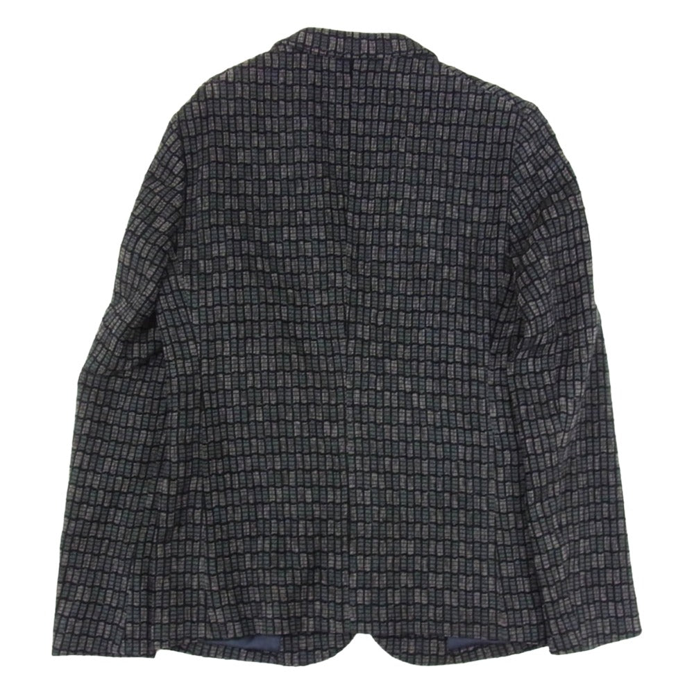 Emporio Armani エンポリオ・アルマーニ Z1G620 Z1244 イタリア製 ウール 2B テーラードジャケット ブラック系 44【美品】【中古】