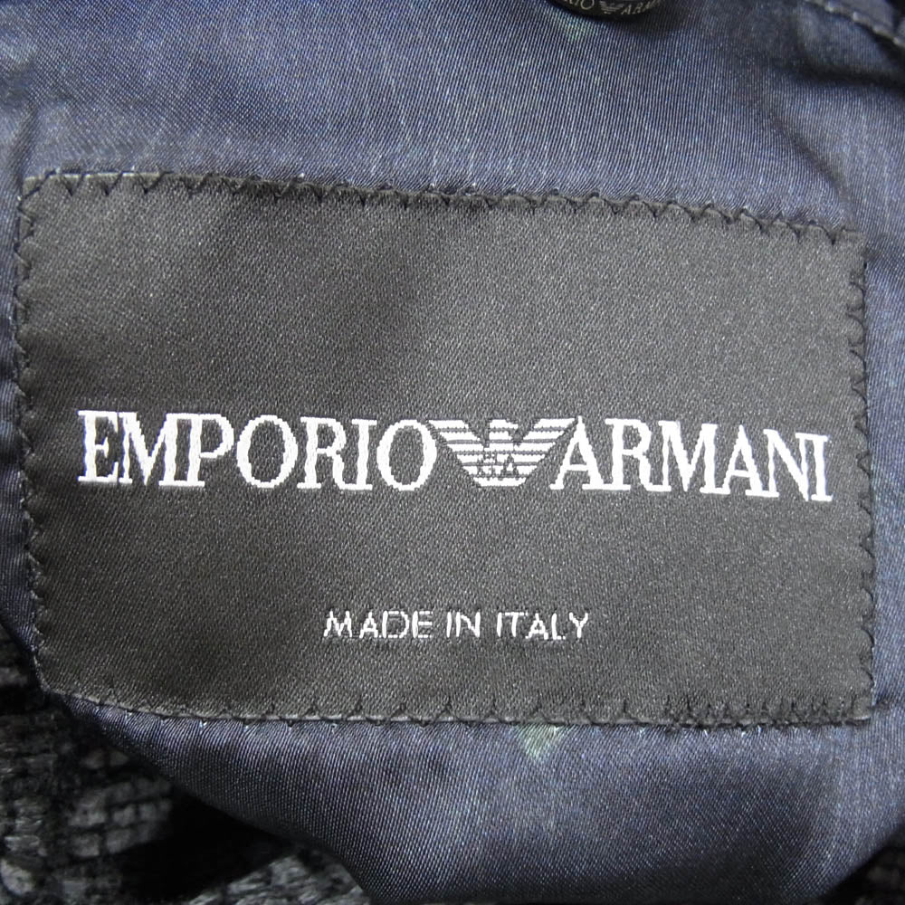 Emporio Armani エンポリオ・アルマーニ Z1G620 Z1244 イタリア製 ウール 2B テーラードジャケット ブラック系 44【美品】【中古】