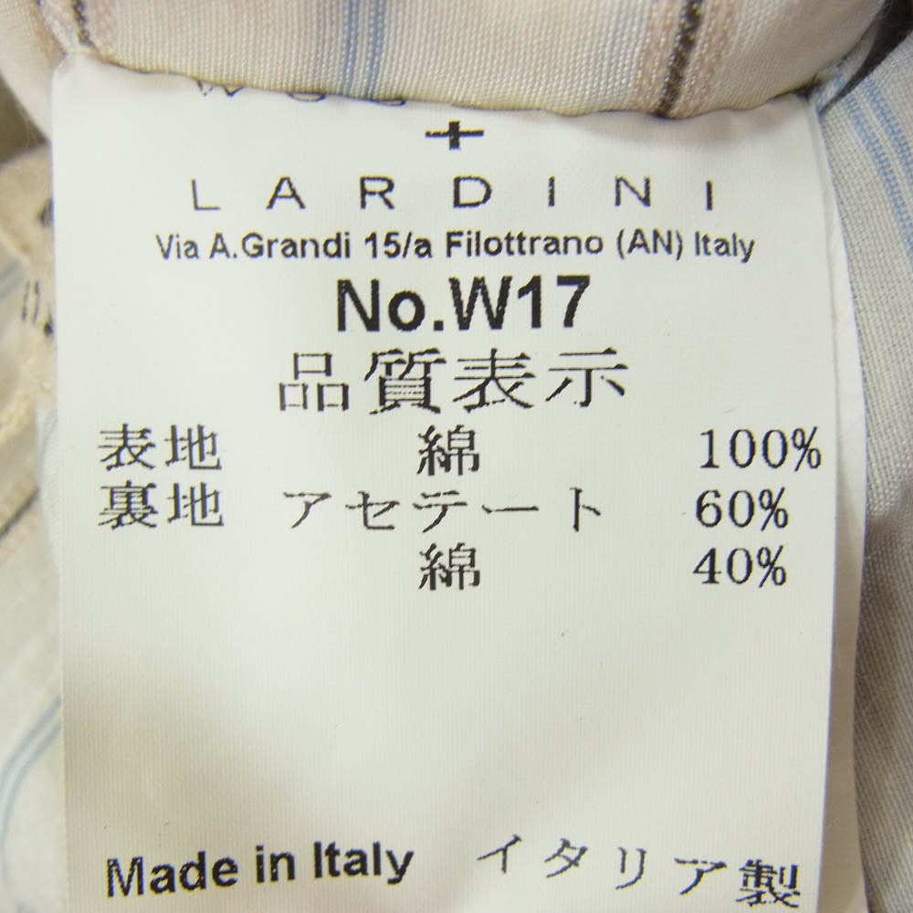 LARDINI ラルディーニ x WOOSTER ウースター イタリア製 ブートニエール付き クレイジーパターン 2B テーラードジャケット カーキ系 46【中古】
