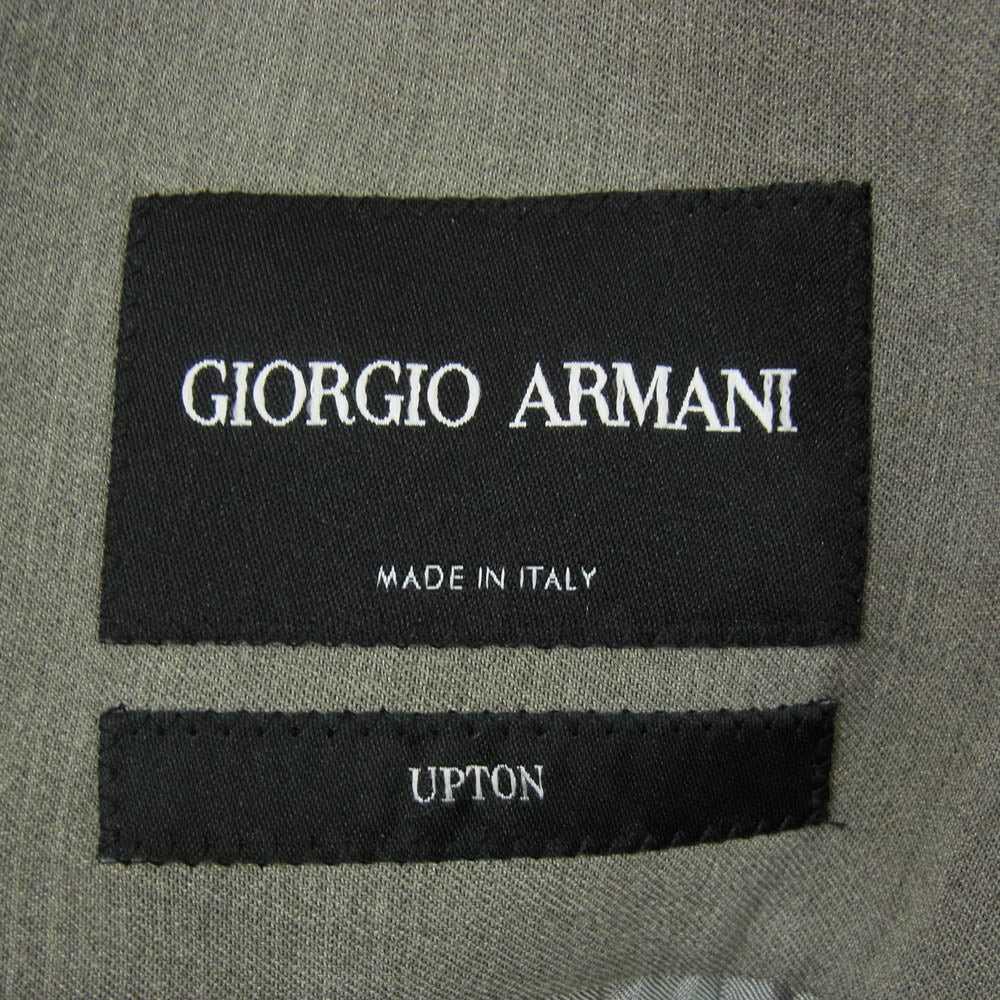 GIORGIO ARMANI ジョルジオアルマーニ イタリア製 UPTON アプトンライン ウール 2B テーラードジャケット グレー系 46【極上美品】【中古】