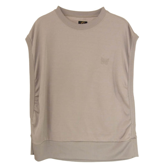 Needles ニードルス KP233 bright jersey tee ブライトジャージー ノースリーブ タンクトップ Tシャツ カーキ系 L【中古】