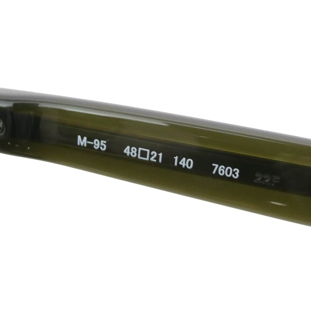 フォーナインズ 999.9 フォーナインズ M-95 跳ね上げ式メガネ ボストン アイウェア メガネ 眼鏡 フレーム：グリーン系 48□21-140【中古】