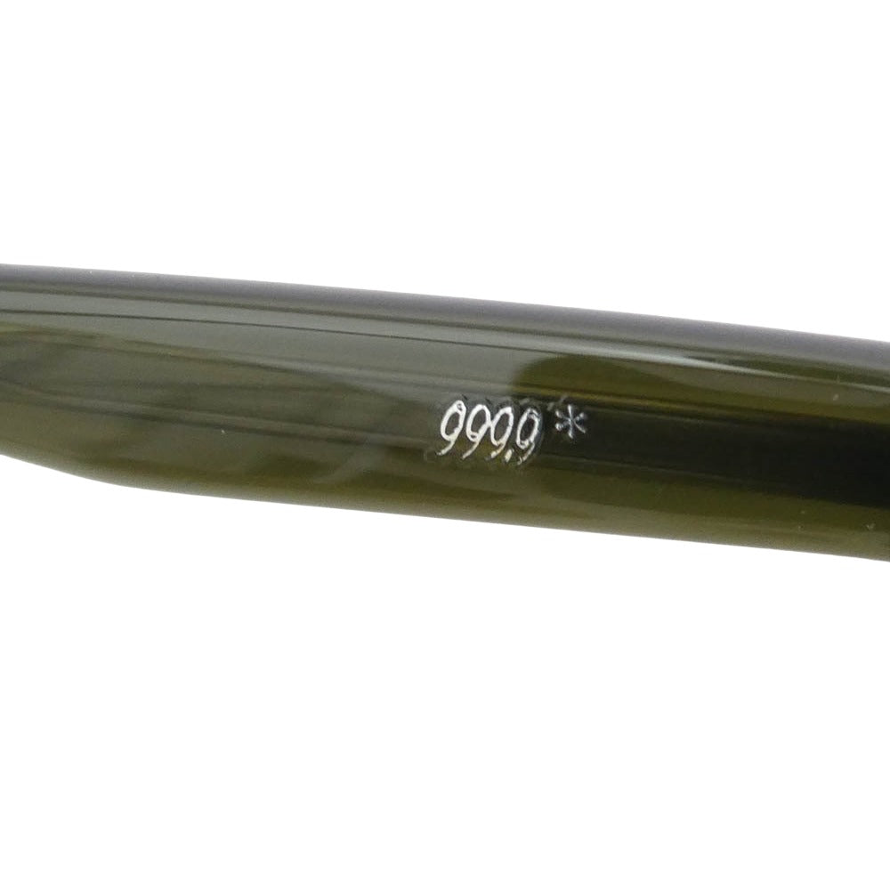 フォーナインズ 999.9 フォーナインズ M-95 跳ね上げ式メガネ ボストン アイウェア メガネ 眼鏡 フレーム：グリーン系 48□21-140【中古】