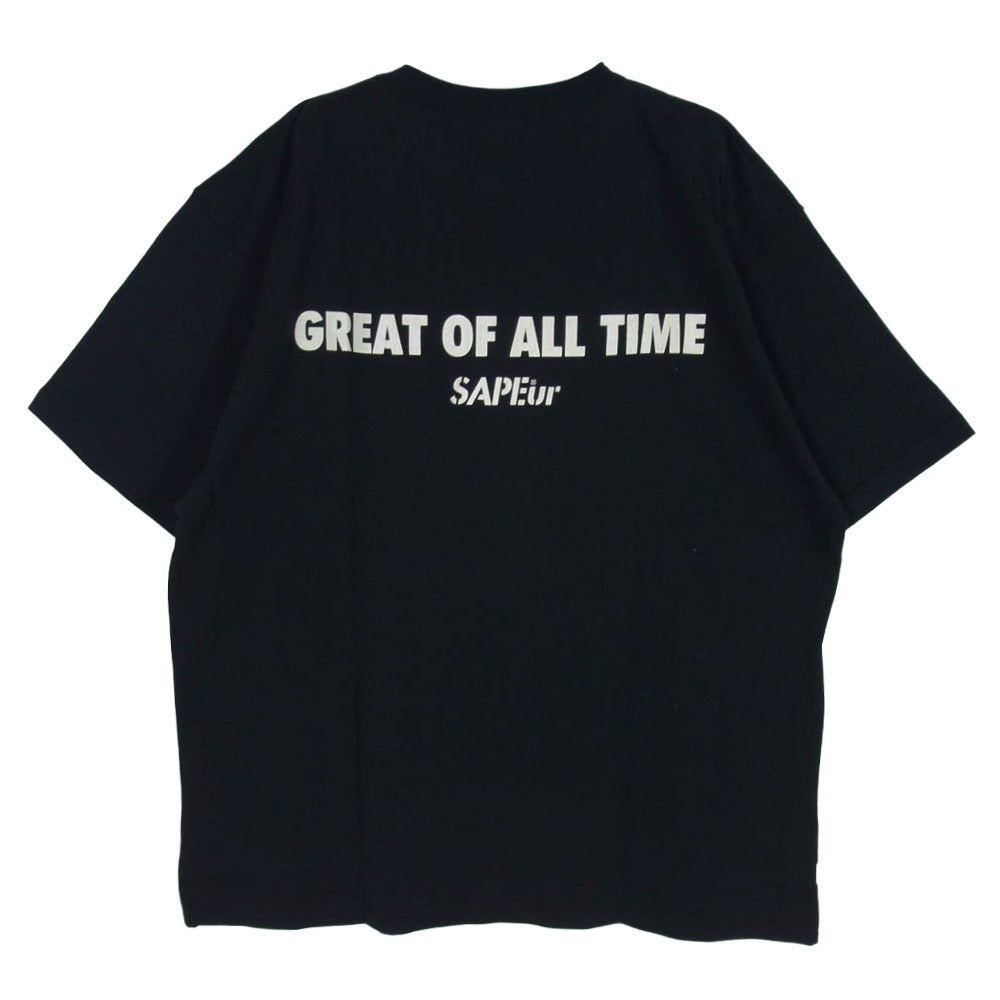 SAPEUR サプール A0024-456 GREAT ヴィンテージ加工 半袖 Tシャツ ブラック系 XL【極上美品】【中古】
