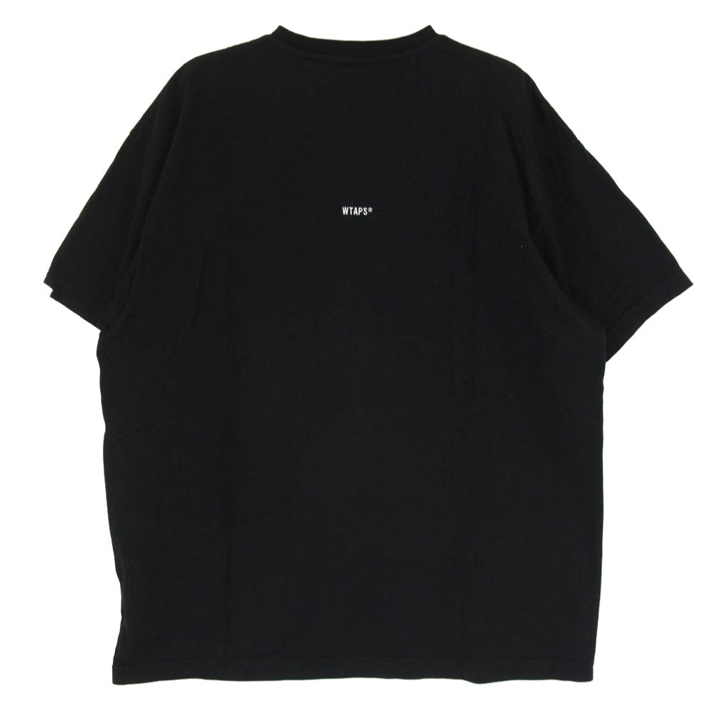 WTAPS ダブルタップス 25SS 251ATDT-CSM35 SIGN 01 / SS / COTTON ロゴプリント クルーネック 半袖 Tシャツ ブラック系 X02【中古】