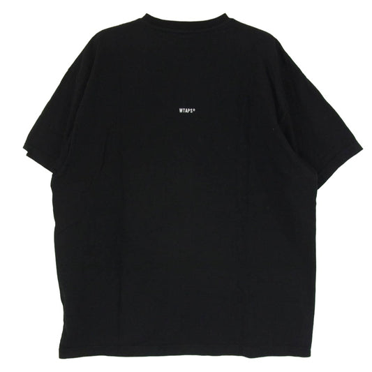 WTAPS ダブルタップス 25SS 251ATDT-CSM35 SIGN 01 / SS / COTTON ロゴプリント クルーネック 半袖 Tシャツ ブラック系 X02【中古】