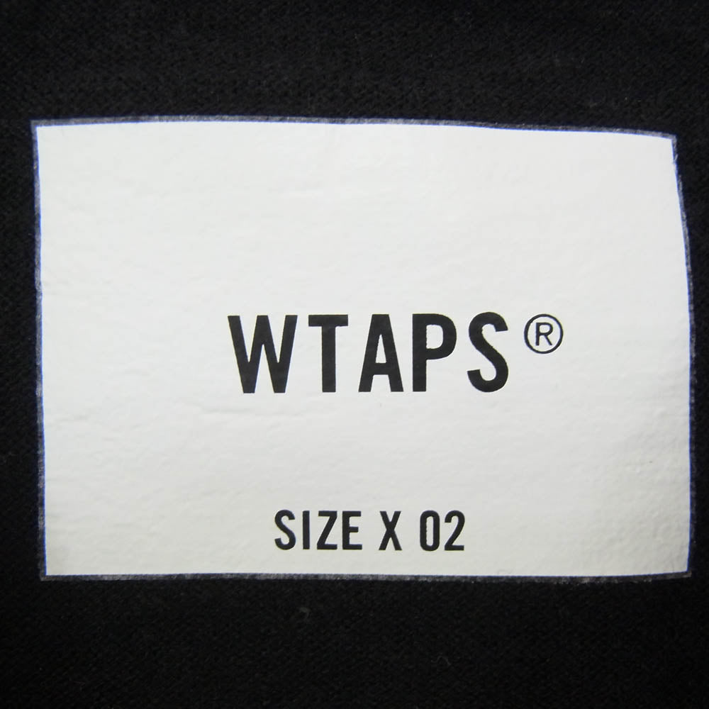 WTAPS ダブルタップス 25SS 251ATDT-CSM35 SIGN 01 / SS / COTTON ロゴプリント クルーネック 半袖 Tシャツ ブラック系 X02【中古】