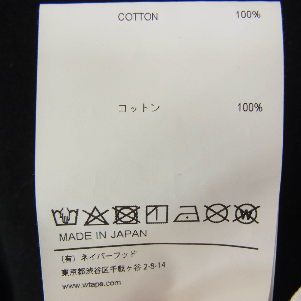 WTAPS ダブルタップス 25SS 251ATDT-CSM35 SIGN 01 / SS / COTTON ロゴプリント クルーネック 半袖 Tシャツ ブラック系 X02【中古】