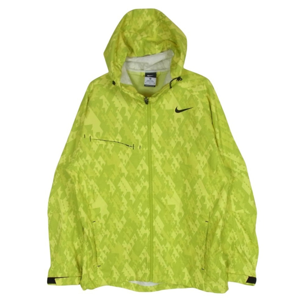 NIKE ナイキ 435883-320 胸ロゴ刺繍 スウッシュ フルジップ フーデッド ジャケット イエロー系 M【中古】