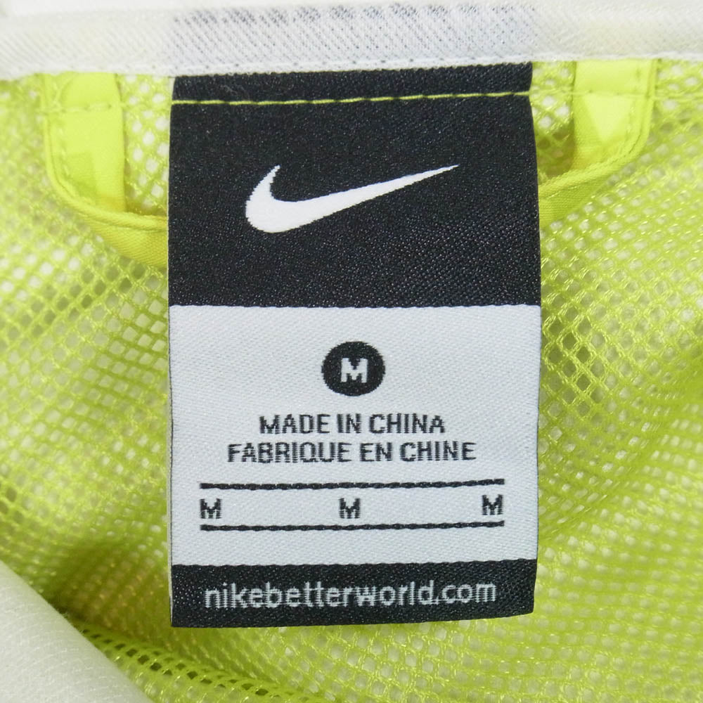 NIKE ナイキ 435883-320 胸ロゴ刺繍 スウッシュ フルジップ フーデッド ジャケット イエロー系 M【中古】